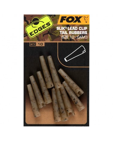 Nasadka Bezpiecznego Klipsa Fox Edges Camo Safety Lead Clip Tail Rubbers Nr 10 10szt.