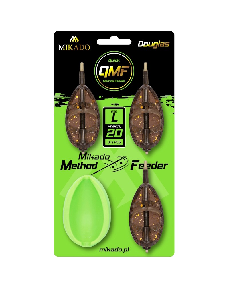 Koszyk Method Feeder Mikado Douglas Q.M.F. System L Zestaw 3x20g + Foremka
