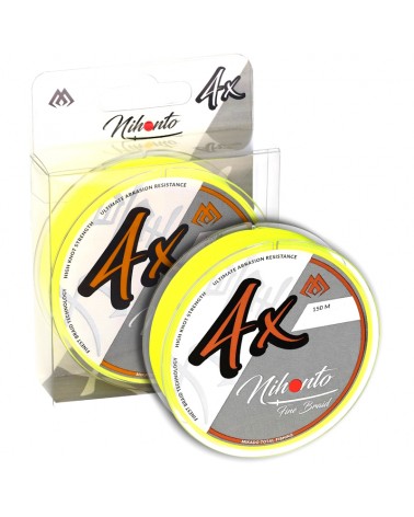 Plecionka Mikado Nihonto Fine Braid 0.10mm 7.7kg 150m Fluo Żółta