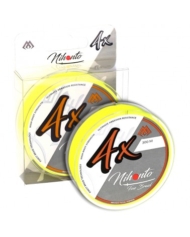 Plecionka Mikado Nihonto Fine Braid 0.08mm 4.95kg 300m Fluo Żółta