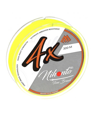 Plecionka Mikado Nihonto Fine Braid 0.16mm 12.5kg 300m Fluo Żółta