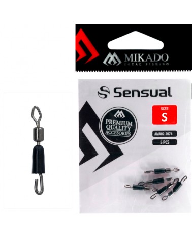 Szybkozłączka Z Krętlikiem Mikado Do Szybkiej Wymiany Przyponu Roz. S 5szt.