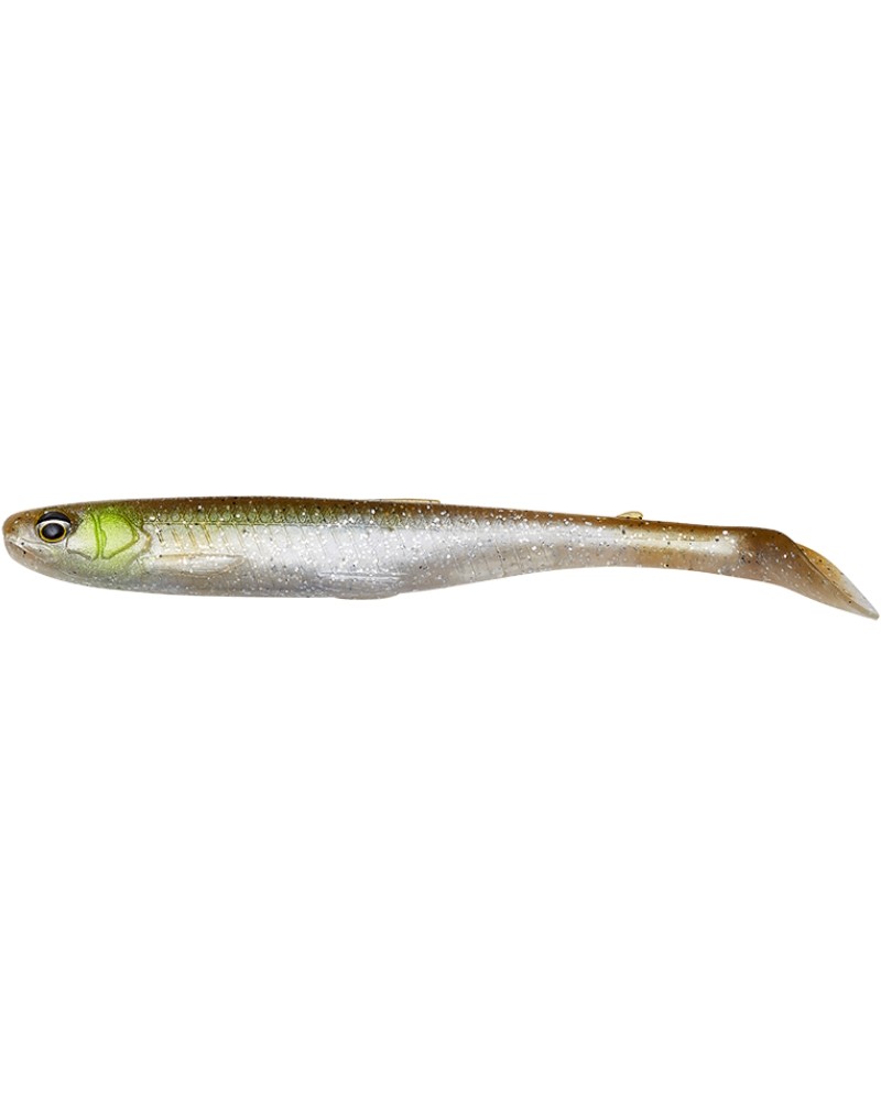 Guma Savage Gear Slender Scoop Shad 9cm 4g Green Silver
