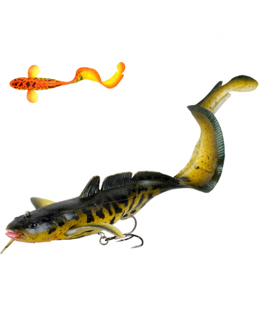 Guma Savage Gear 3D Burbot 25cm 75g Fast Sink Golden Ambulance