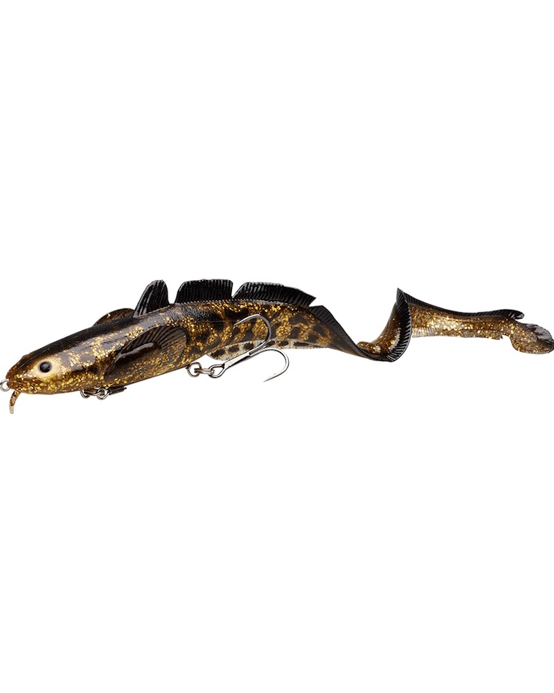 Guma Savage Gear 3D Burbot Shallow 25cm 70g Gold Burbot UV Slow Sink