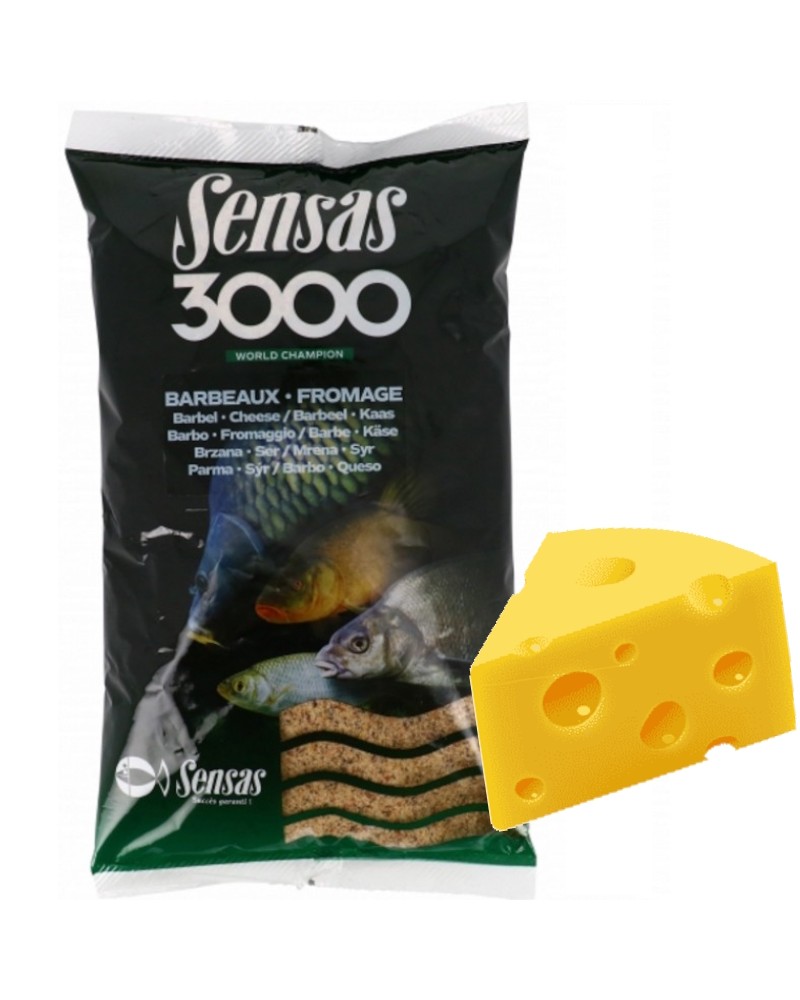 Zanęta zawodnicza Sensas 3000 Barbeau Fromage 1kg Na Brzany