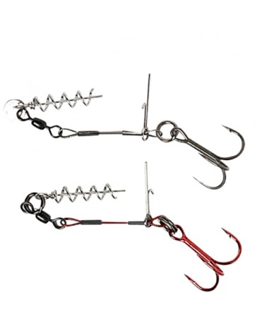 Dozbrojka Savage Gear Carbon49 Corkscrew Stinger No.2/0 31kg 2szt.