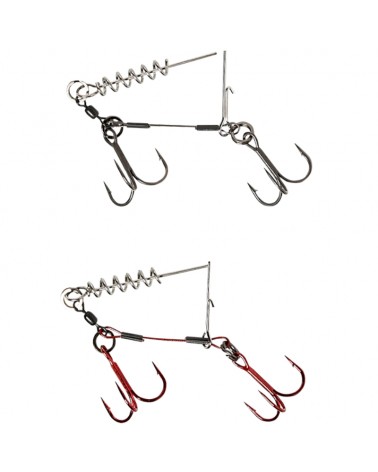 Dozbrojka Savage Gear Carbon49 Corkscrew Stinger No. 2x 2/0 31kg 2szt.