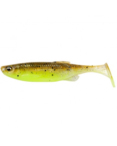 Guma Fat Minnow T-Tail Savage Gear 10.5cm 11g Green Pearl Yellow
