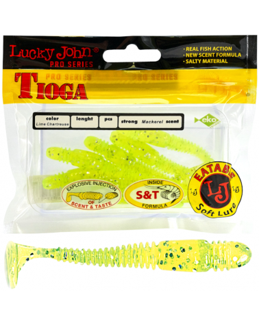 Guma Ripper Lucky John Tioga 2.4" 6.1cm 071 Lime Chartreuse 9szt.