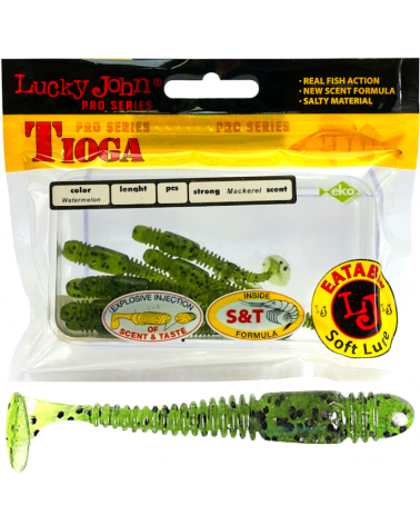 Guma Ripper Lucky John Tioga 2.4" 6.1cm PA01 Watermelon 9szt.
