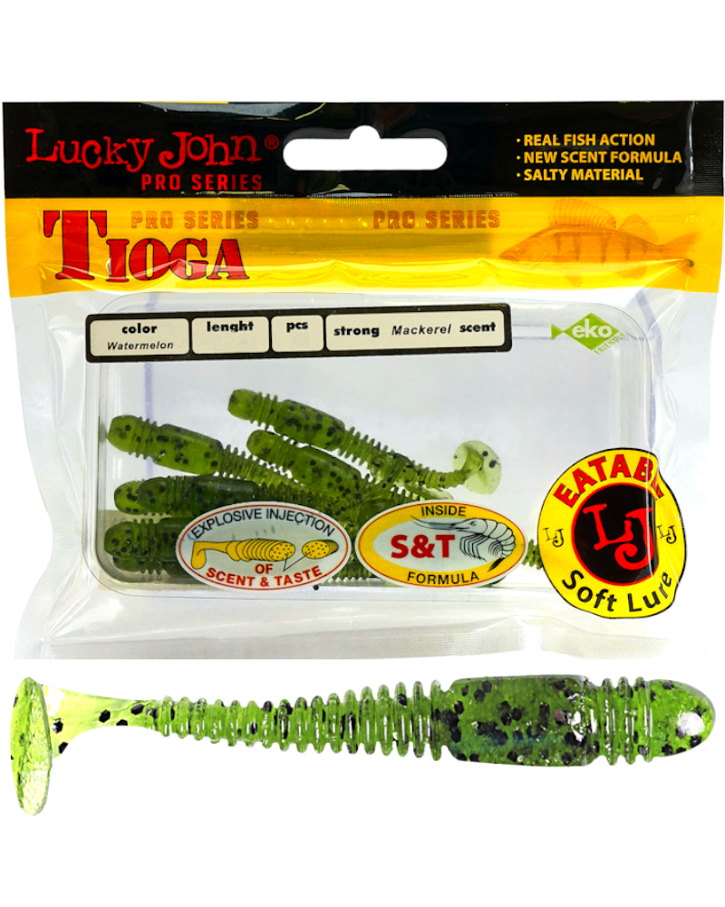 Guma Ripper Lucky John Tioga 2.4" 6.1cm PA01 Watermelon 9szt.