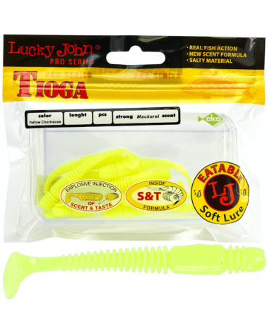 Guma Ripper Lucky John Tioga 2.4" 6.1cm S88 Yellow Chartreuse 9szt.
