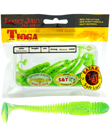 Guma Ripper Lucky John Tioga 2.4" 6.1cm T18 Electrec Minnow 9szt.