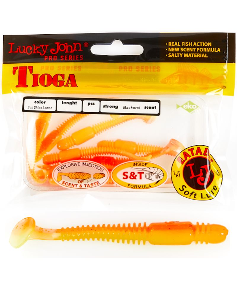 Guma Ripper Lucky John Tioga 2.4" 6.1cm T54 Sun Shine Lemon 9szt.