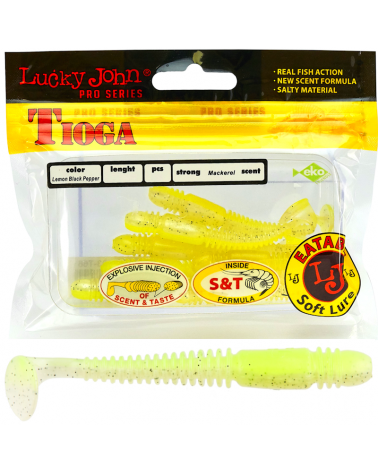 Guma Ripper Lucky John Tioga 2.4" 6.1cm T66 Lemon Black Pepper 9szt.