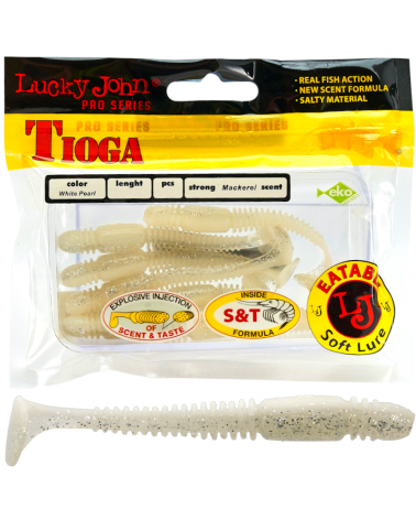 Guma Ripper Lucky John Tioga 2.9" 7.4cm T47 White Pearl 7szt.