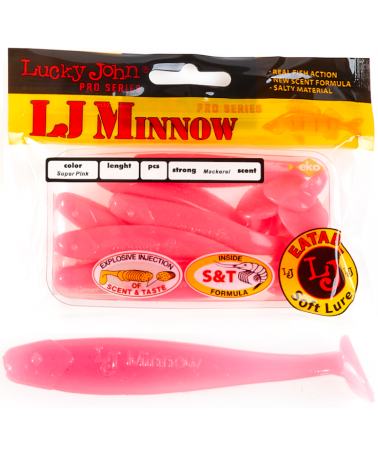 Guma Ripper Lucky John Minnow 2.2" 5.6cm F05 Super Pink 10szt.