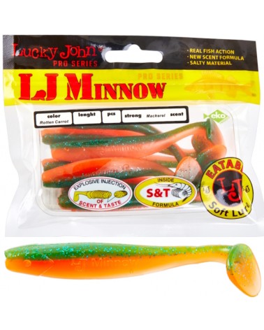 Guma Ripper Lucky John Minnow 3.3" 8.4cm T56 Rotten Carrot 7szt.