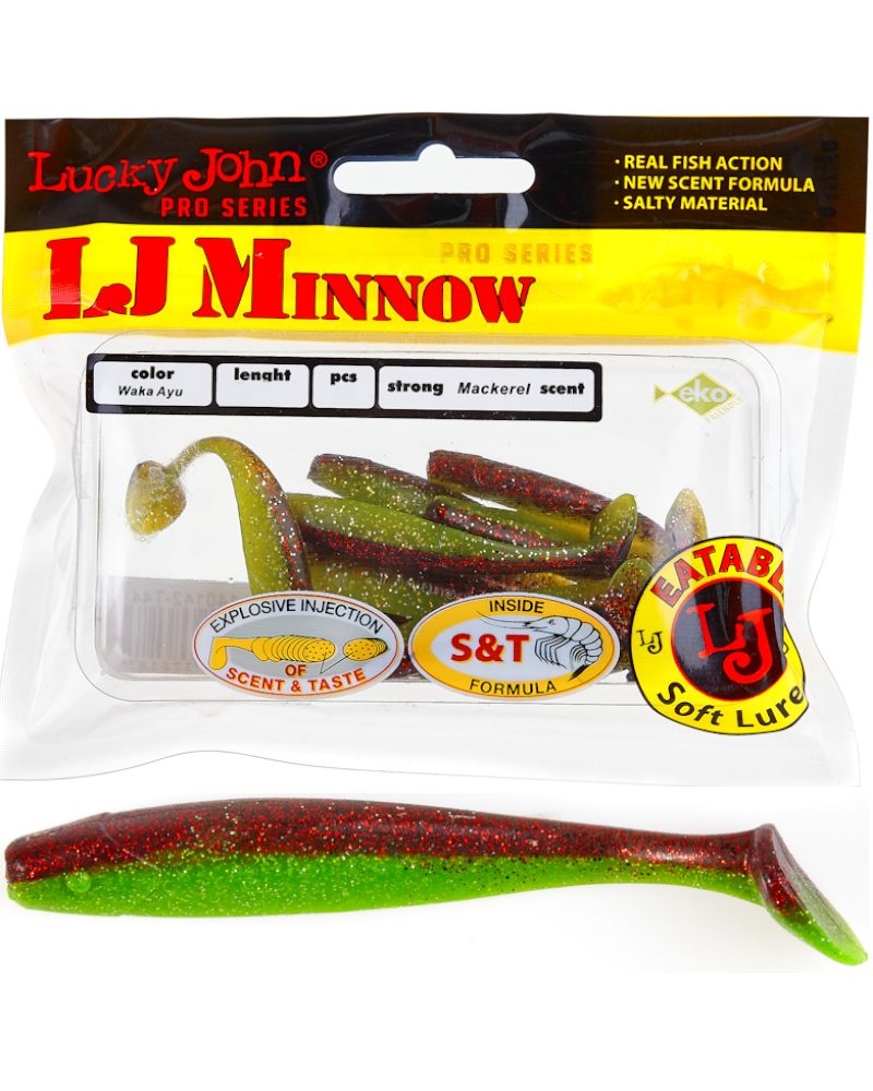 Guma Ripper Lucky John Minnow 4.4" 11.1cm T44 Waka Ayu 5szt.