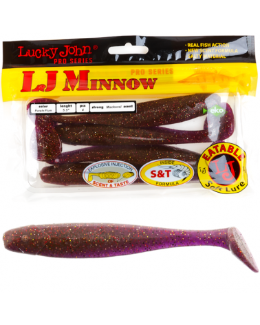 Guma Ripper Lucky John Minnow 5.5" 13.9cm S13 Purple Plum 4szt.