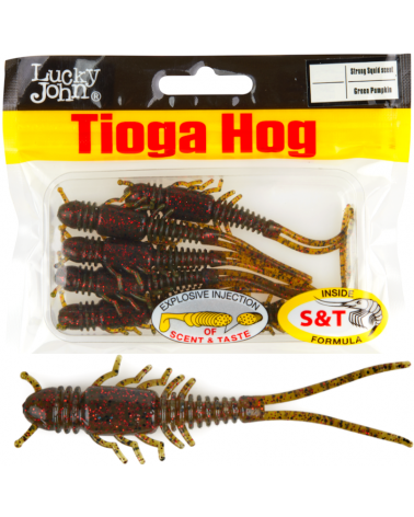 Guma Robak Lucky John Tioga Hog 2.5" 6.35cm PA03 Green Pumpkin 9szt.