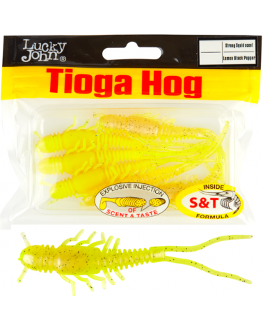 Guma Robak Lucky John Tioga Hog 2.5" 6.35cm T66 Lemon Black Pepper 9szt.