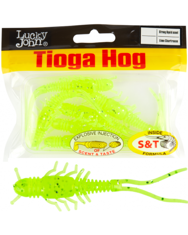 Guma Robak Lucky John Tioga Hog 3.5" 8.9cm 071 Lime Chartreuse 6szt.