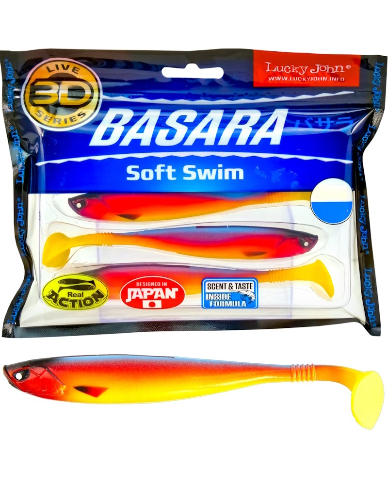Guma Ripper Lucky John 3D Basara Soft Swim 3.5" 8.9cm PG06 6szt.