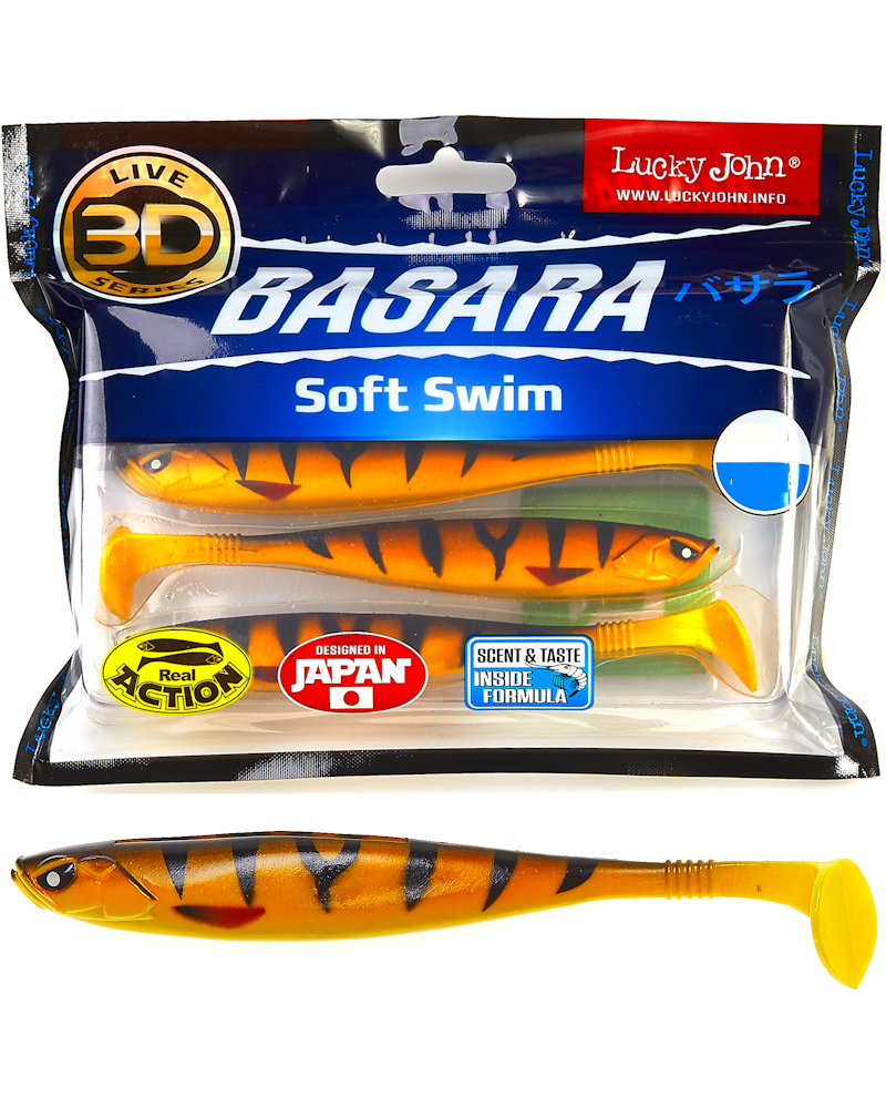 Guma Ripper Lucky John 3D Basara Soft Swim 3.5" 8.9cm PG08 6szt.