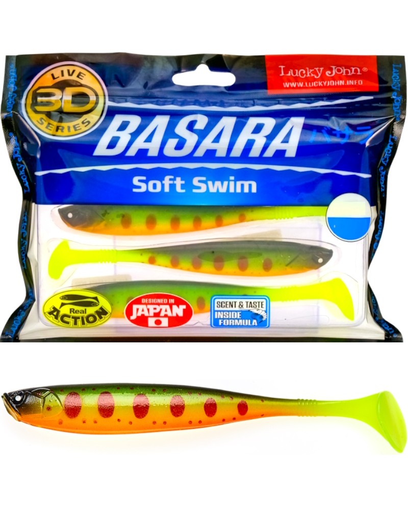 Guma Ripper Lucky John 3D Basara Soft Swim 5" 12.7cm PG01 4szt.