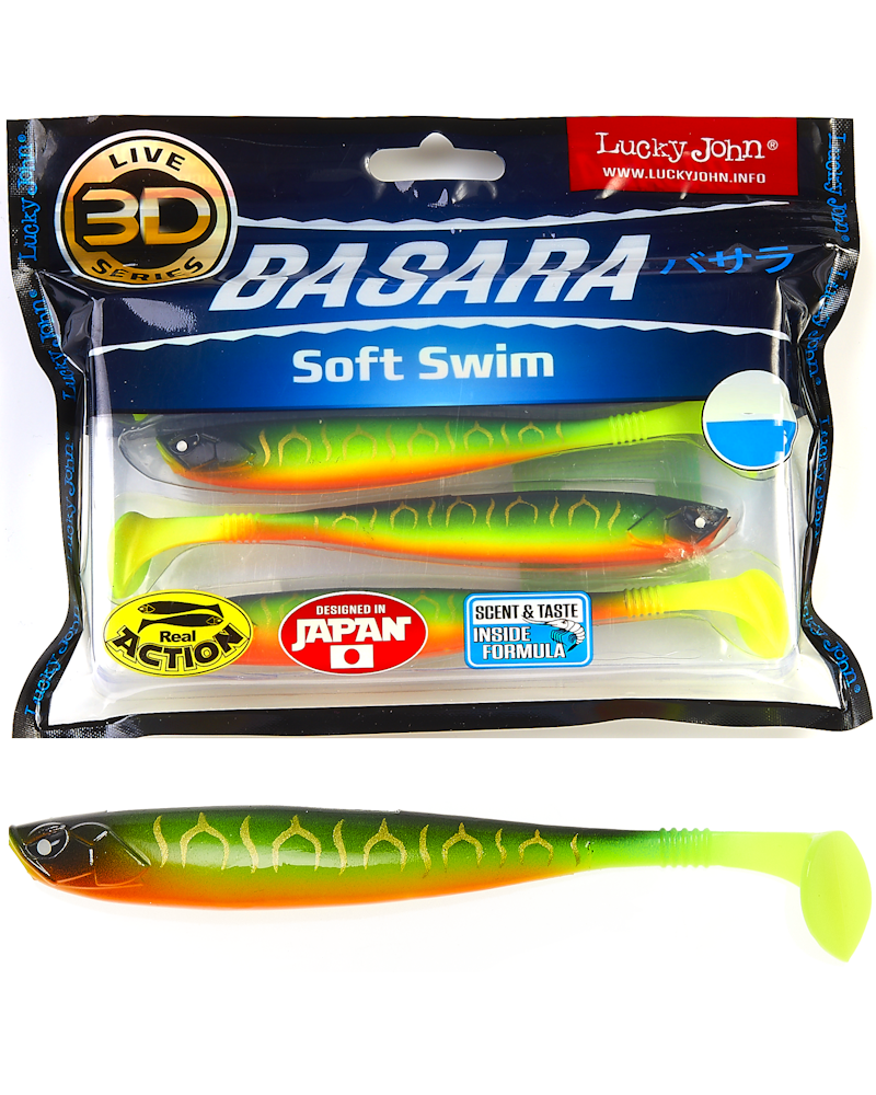 Guma Ripper Lucky John 3D Basara Soft Swim 5" 12.7cm PG02 4szt.