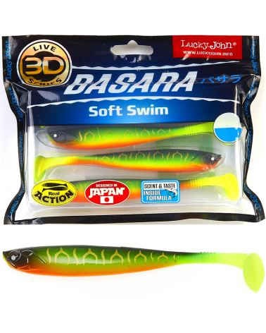 Guma Ripper Lucky John 3D Basara Soft Swim 5" 12.7cm PG02 4szt.