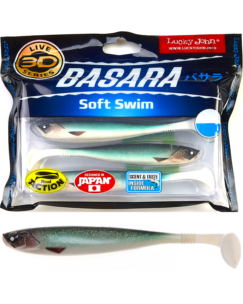 Guma Ripper Lucky John 3D Basara Soft Swim 5" 12.7cm PG07 4szt.
