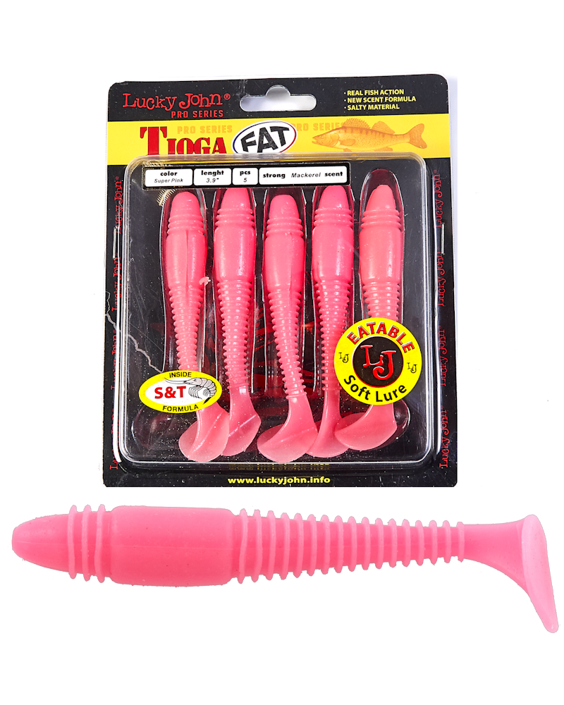 Guma Ripper Lucky John Tioga Fat 3.9" 9.9cm F05 Super Pink 5szt.