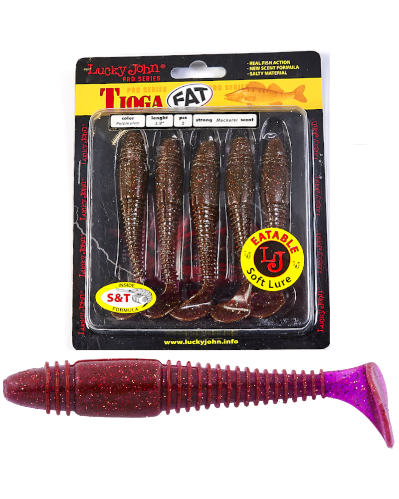 Guma Ripper Lucky John Tioga Fat 3.9" 9.9cm S13 Purple Plum 5szt.