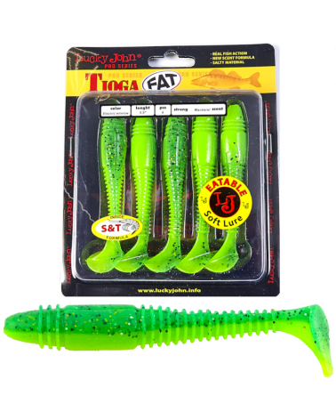 Guma Ripper Lucky John Tioga Fat 3.9" 9.9cm T18 Electrec Minnow 5szt.