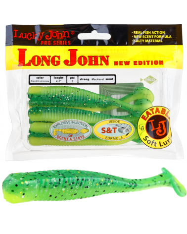 Guma Ripper Lucky John Long John 4.2" 10.7cm T18 Electrec Minnow 6szt.