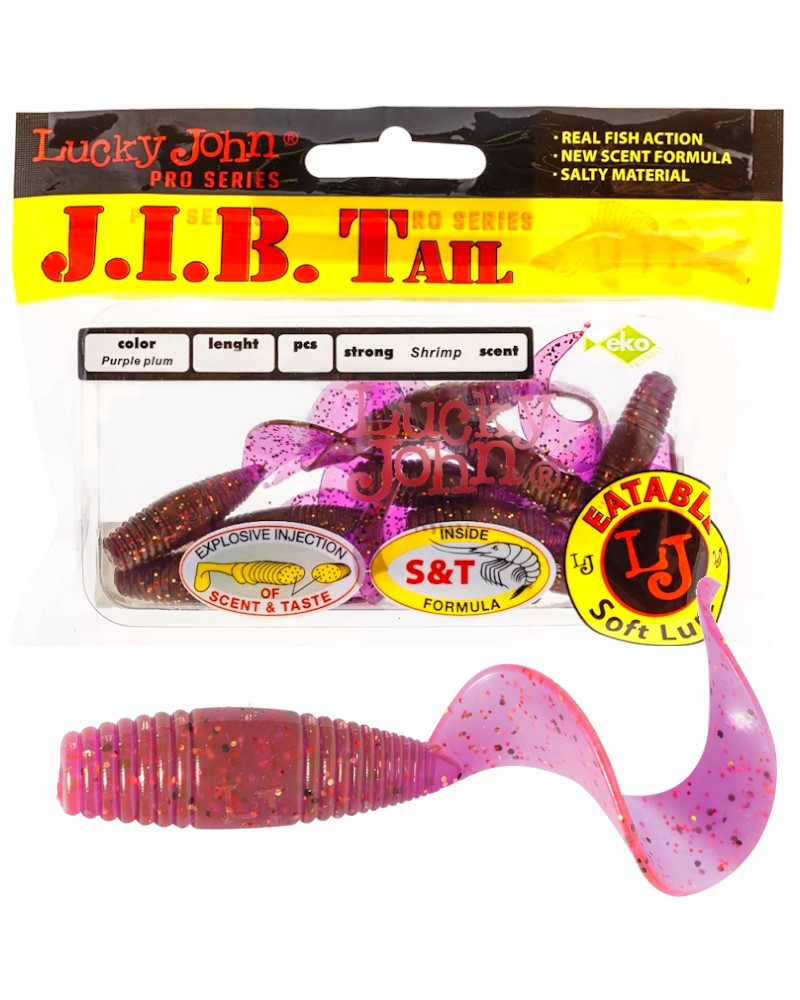 Guma Twister Lucky John J.I.B. Tail 1.5" 3.8cm S13 Purple Plum 15szt.