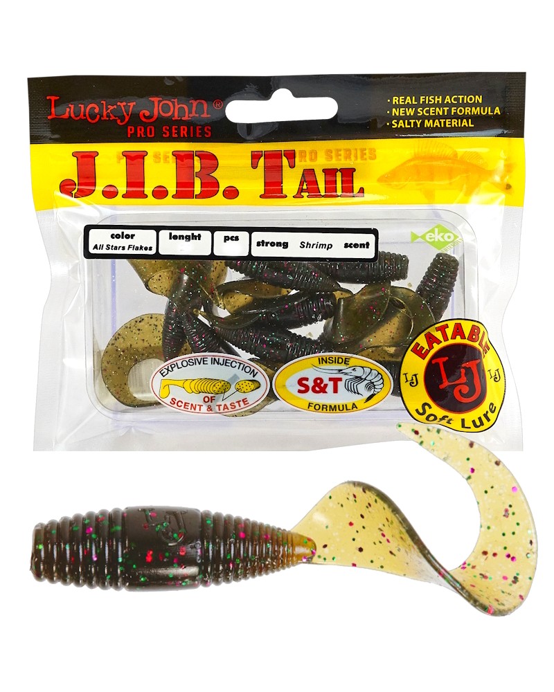 Guma Twister Lucky John J.I.B. Tail 1.5" 3.8cm S21 All Star Flakes 15szt.