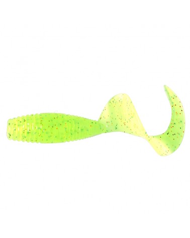 Guma Twister Lucky John J.I.B. Tail 2" 5cm S15 Chartreuse Red 10szt.