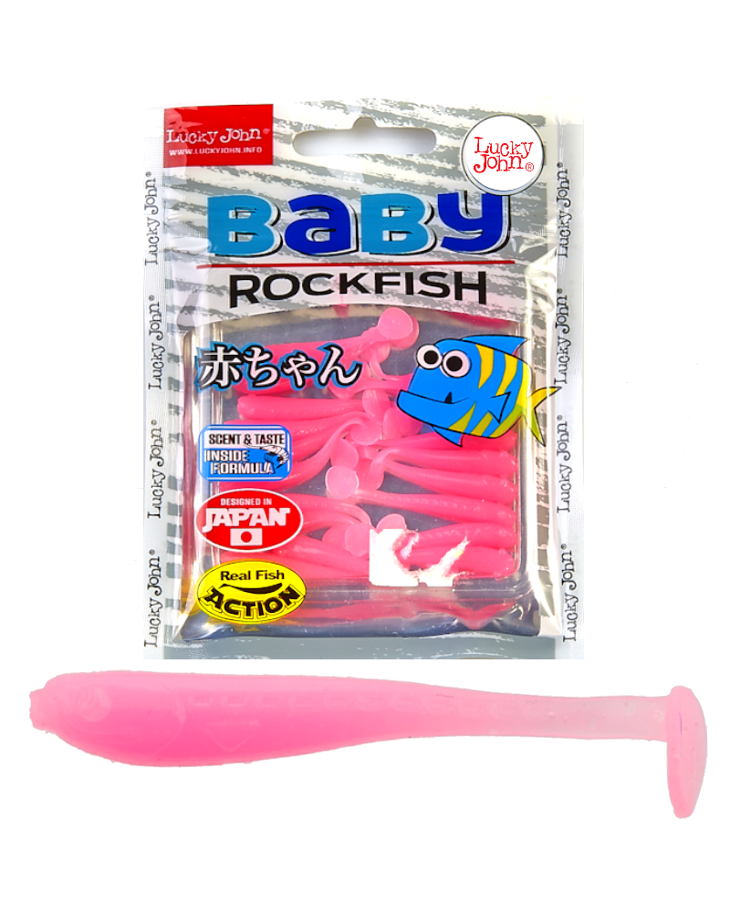 Guma Ripper Lucky John Baby Rockfish 1.4" 3.5cm F05 Super Pink 20szt.