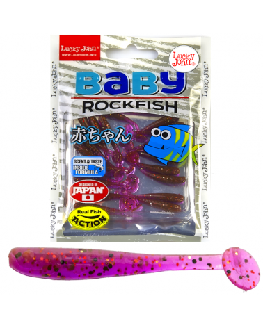 Guma Ripper Lucky John Baby Rockfish 1.4" 3.5cm S13 Purple Plum 20szt.