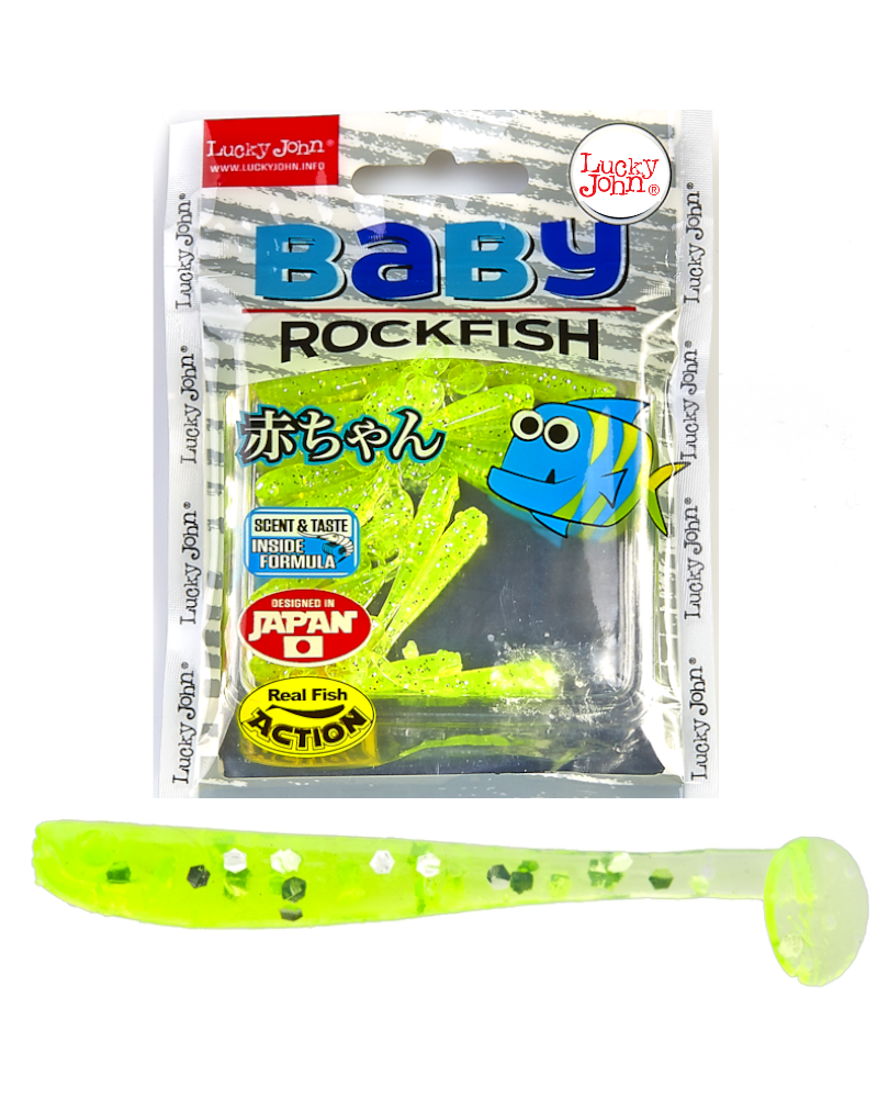 Guma Ripper Lucky John Baby Rockfish 2.4" 6.1cm 071 Lime Chartreuse 10szt.