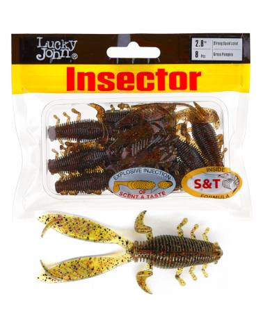 Guma Robak Lucky John Insector 2.8" 7cm PA03 Green Pumpkin 8szt.