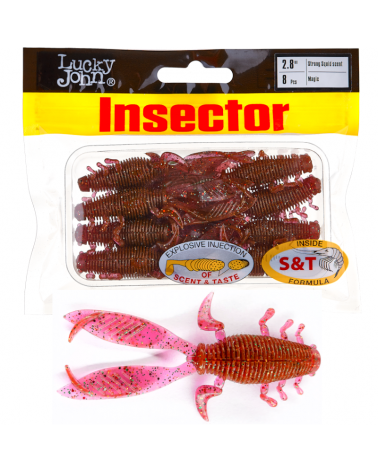 Guma Robak Lucky John Insector 2.8" 7cm S14 Magic 8szt.