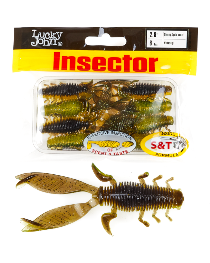 Guma Robak Lucky John Insector 2.8" 7cm T36 Wakasagi 8szt.