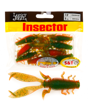 Guma Robak Lucky John Insector 2.8" 7cm T56 Rotten Carrot 8szt.