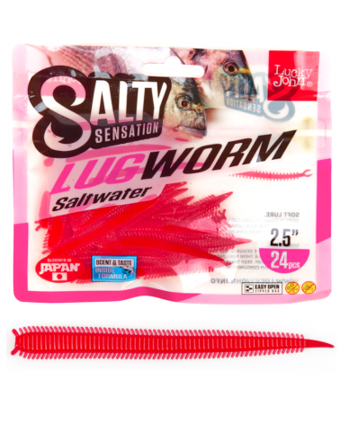 Guma Robak Lucky John Lugworm 2.5" 6.35cm F40 24szt.