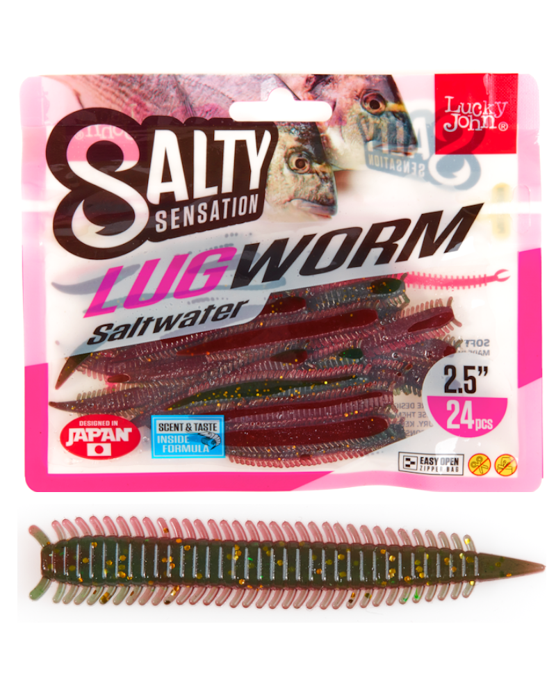 Guma Robak Lucky John Lugworm 2.5" 6.35cm F41 24szt.